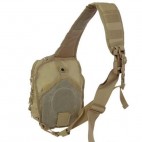 ZAINO TATTICO INCURSORE MONOSPALLA MIL-TEC COYOTE TAN SOFTAIR SURVIVOR CAMPING