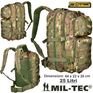 ZAINO TATTICO INCURSORE MIL-TEC MILTEC ASSAULT 25-30 LITRI VEGETATO SOFTAIR