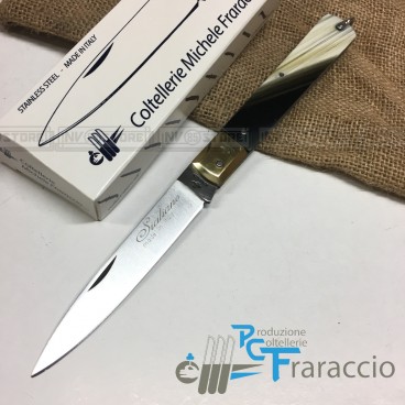 COLTELLO SICILIANO ARTIGIANALE FRARACCIO MADE IN ITALY 100% CACCIA FOLDING 23cm