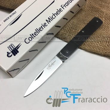 COLTELLO SFILATO SICILIANO ARTIGIANALE FRARACCIO MADE IN ITALY MANICO INOX 15 cm