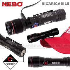 Torcia da Bici NEBO ARC500 BIKE LIGHT Ricaricabile LED 500 Lumens + COB LED