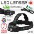 Torcia Frontale LED LENSER Torch MH8 RICARICABILE 600 Lumens 200 Mt Funzione RGB