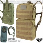 Zaino Idrosystem CONDOR HCB2 con Vescica 2,5 Litri Militare Esercito Softair COYOTE