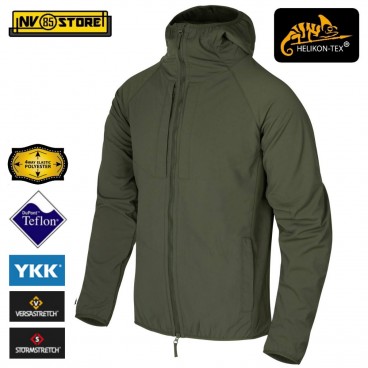 Softshell HELIKON-TEX Urban Hybrid Jacket Giacca Softair Militare TAIGA GREEN