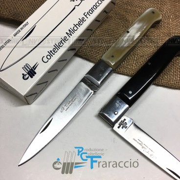 Coltello Artigianale FRARACCIO Caltagirone MADE IN ITALY Manico Corno 23 cm Testa Ottone