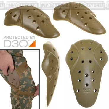 Ginocchiere Interne Sagomate Protettive in D3O per Uniformi Pantaloni Militari