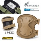 Ginocchiere Sagomate Ergonomiche DEFCON 5 per Uniformi Pantaloni Militari COYOTE