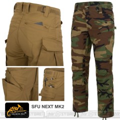 Pantaloni HELIKON-TEX SFU Next MK2 Pants Tattici Militari Outdoor Uomo US WOODLAND