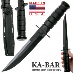 KNIFE COLTELLO KA-BAR FILO COMBINATO **ORIGINALE 100% MADE IN USA** FODERO KYDEX