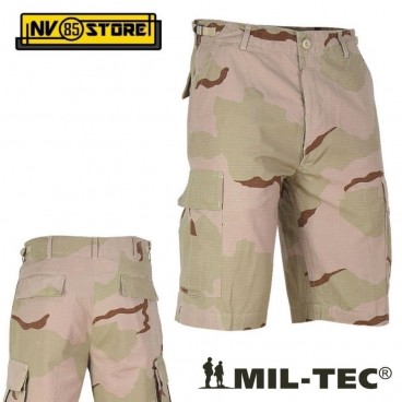 BERMUDA PANTALONI MILTEC BDU RIPSTOP SHORTS CARGO TASCONI SOFTAIR US DESERT